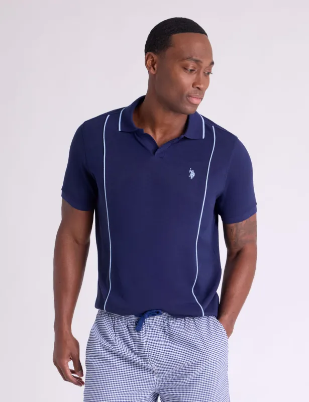JOHNNY COLLAR PIQUE POLO SHIRT WITH RIB BAND sold by U.S. Polo Assn.