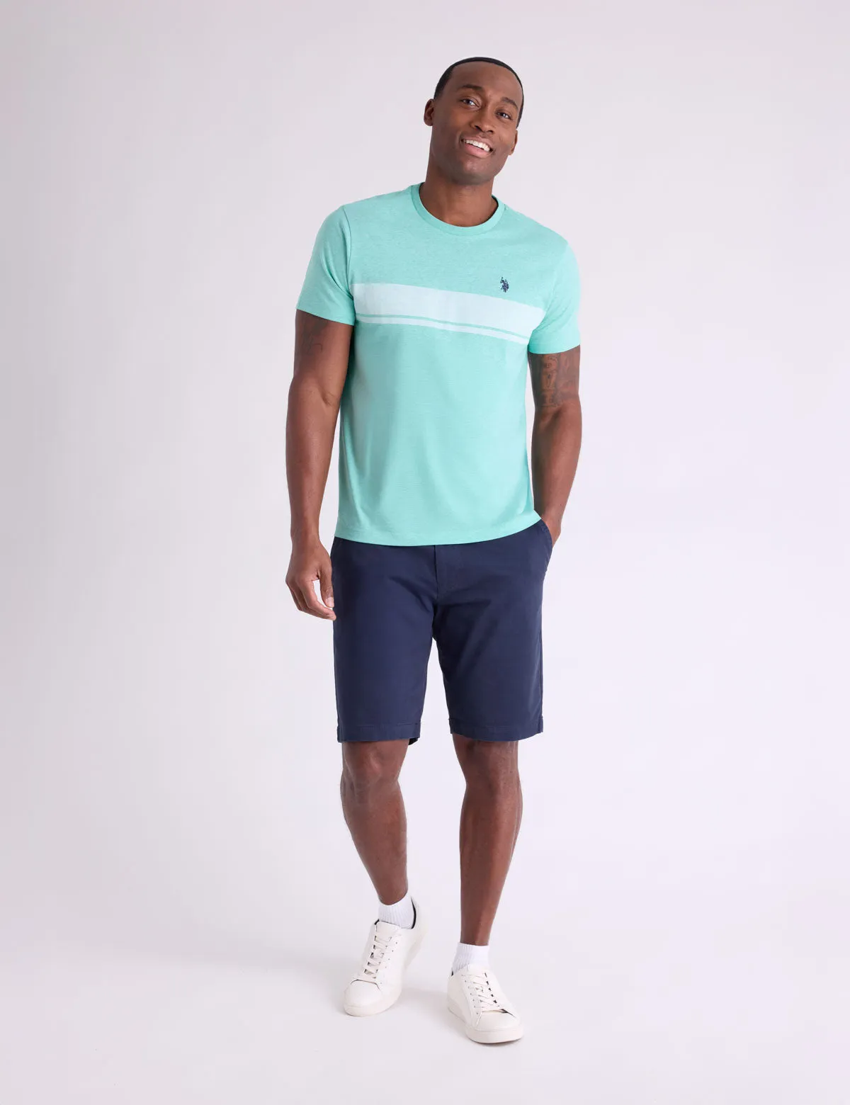 CHEST STRIPE COLORBLOCK JERSEY T-SHIRT sold by U.S. Polo Assn. product image thumbnail 3