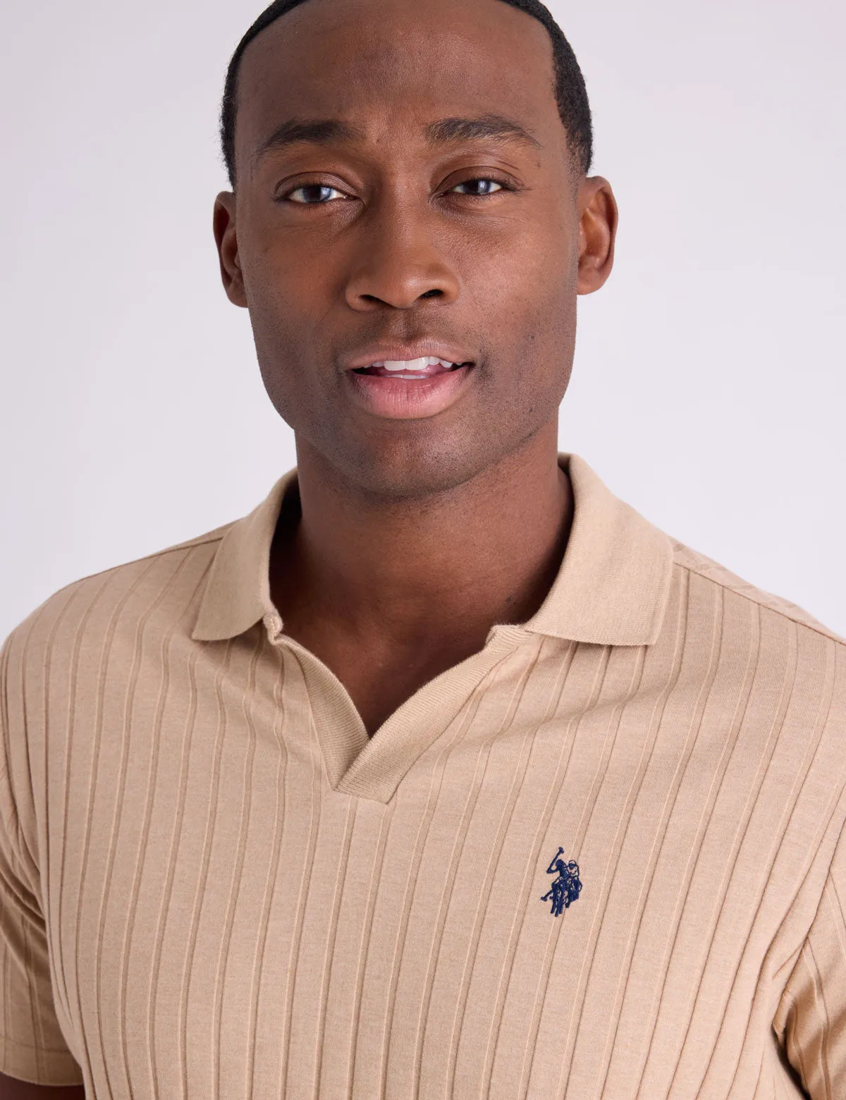 JOHNNY COLLAR WIDE RIB JERSEY POLO SHIRT sold by U.S. Polo Assn. product image thumbnail 3