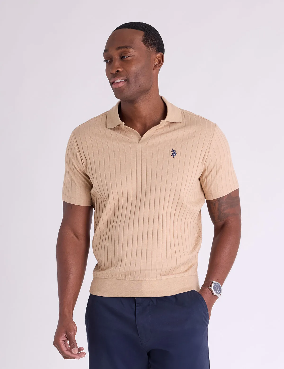 JOHNNY COLLAR WIDE RIB JERSEY POLO SHIRT sold by U.S. Polo Assn. product image thumbnail 2