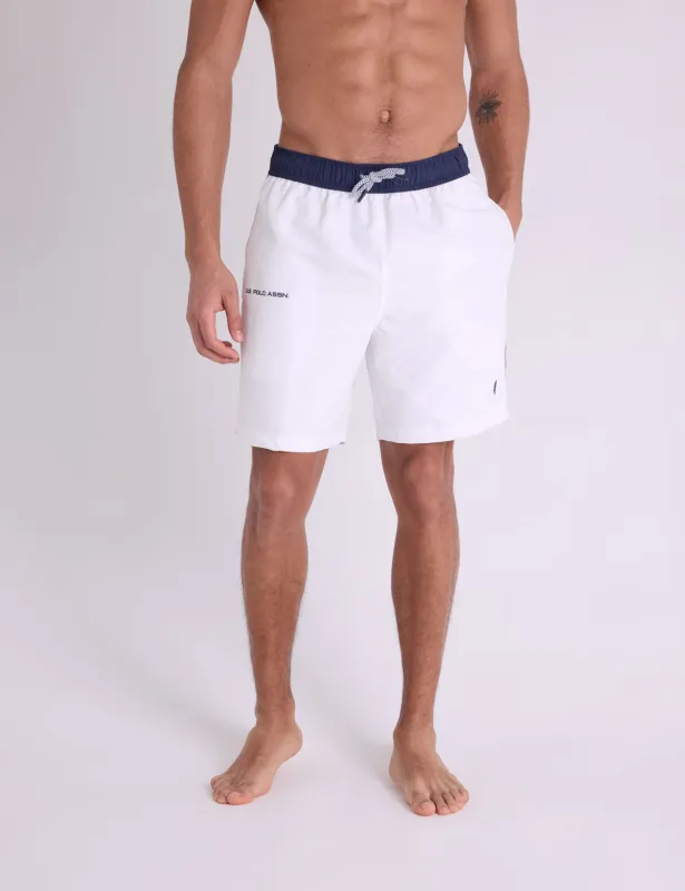 7" AMERICANA SIDE STRIPE SWIM SHORTS sold by U.S. Polo Assn.
