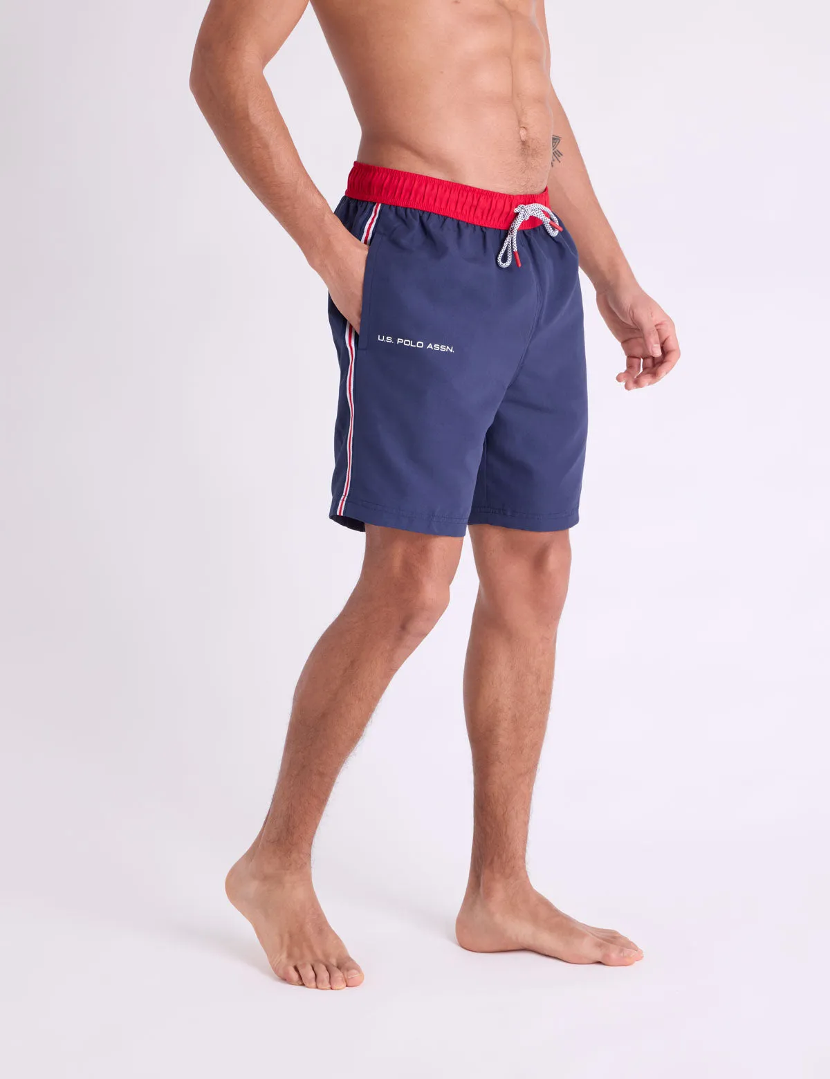 7" AMERICANA SIDE STRIPE SWIM SHORTS sold by U.S. Polo Assn. product image thumbnail 5