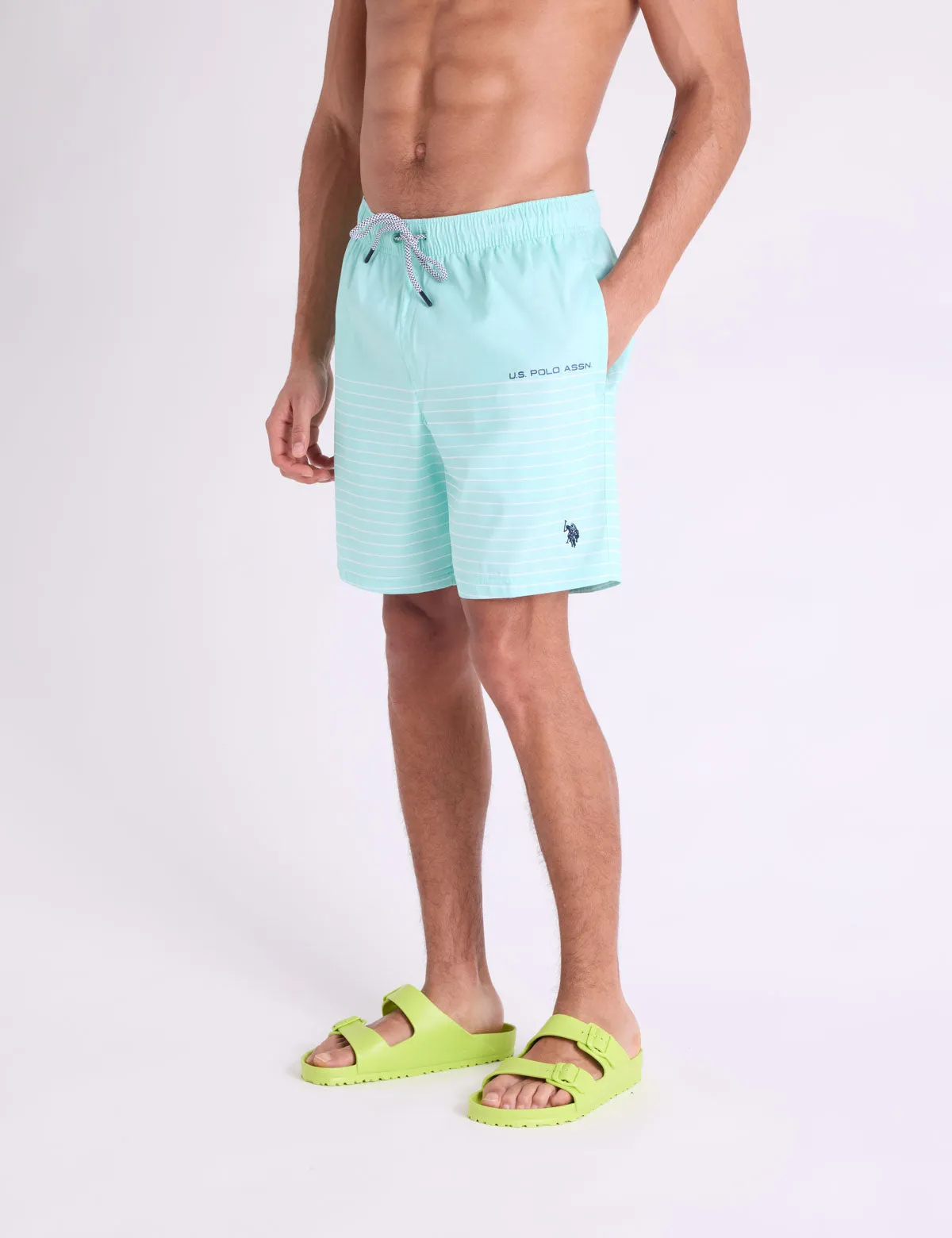 7" PIN STRIPE SWIM SHORTS sold by U.S. Polo Assn.