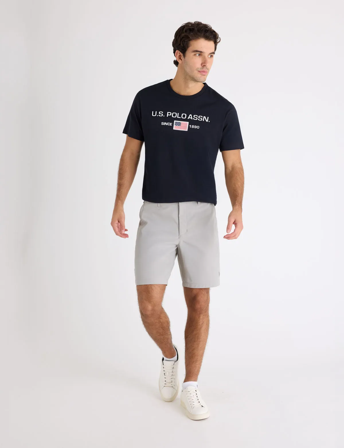 FLAG EMBOSSED WORDMARK PRINTED JERSEY T-SHIRT sold by U.S. Polo Assn. product image thumbnail 2