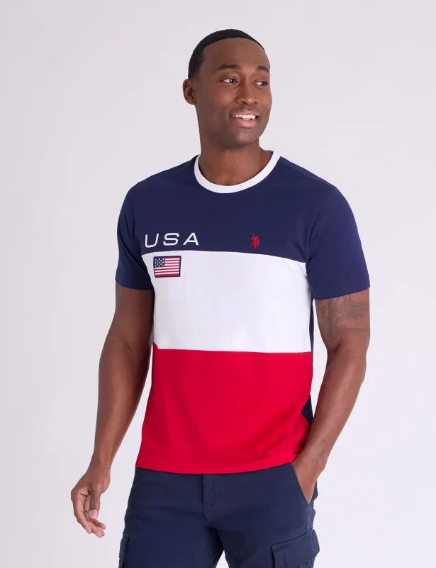 USA COLORBLOCK AMERICANA JERSEY T-SHIRT sold by U.S. Polo Assn.