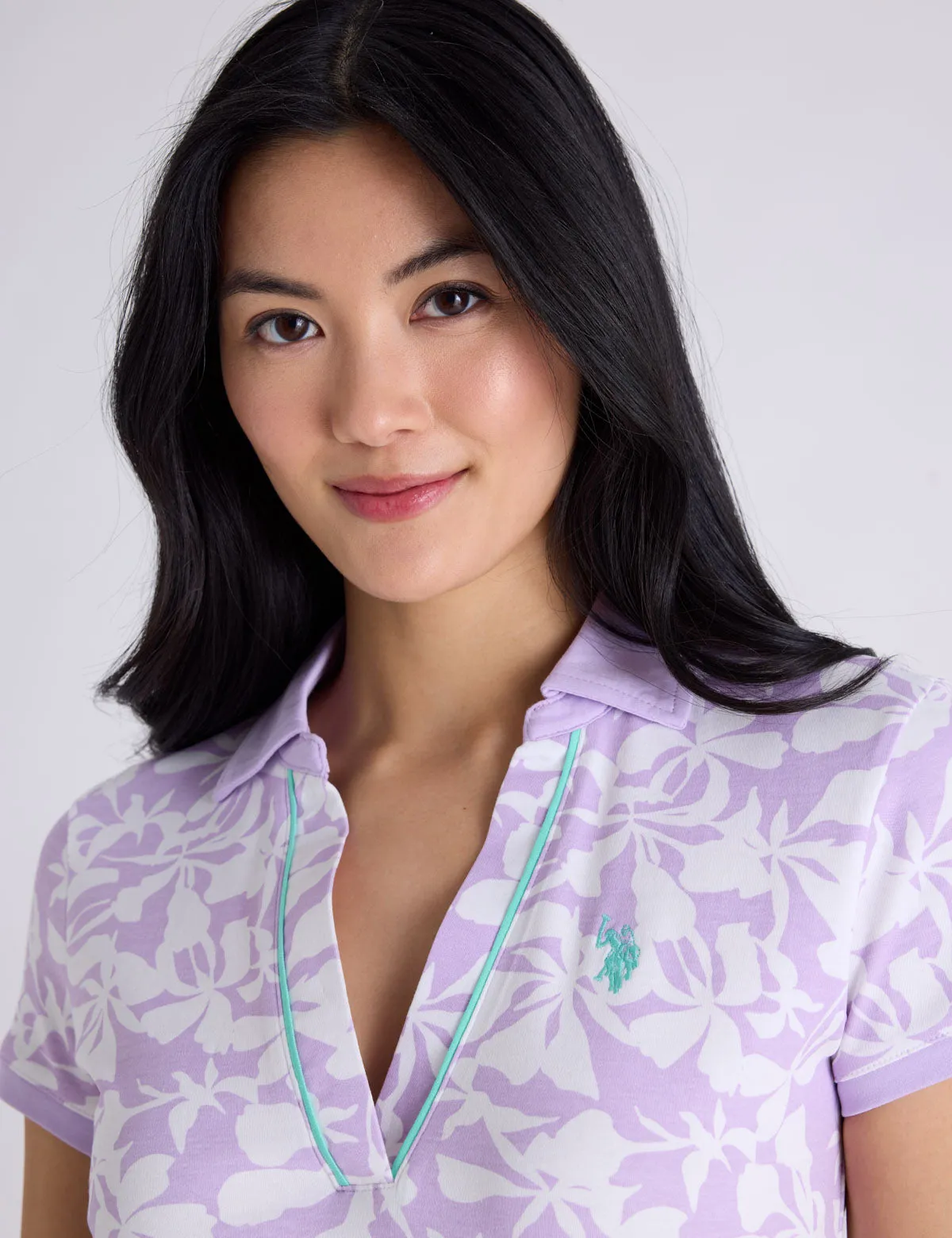 SOFT TROPICAL PRINT SLIM FIT POLO SHIRT sold by U.S. Polo Assn. product image thumbnail 2