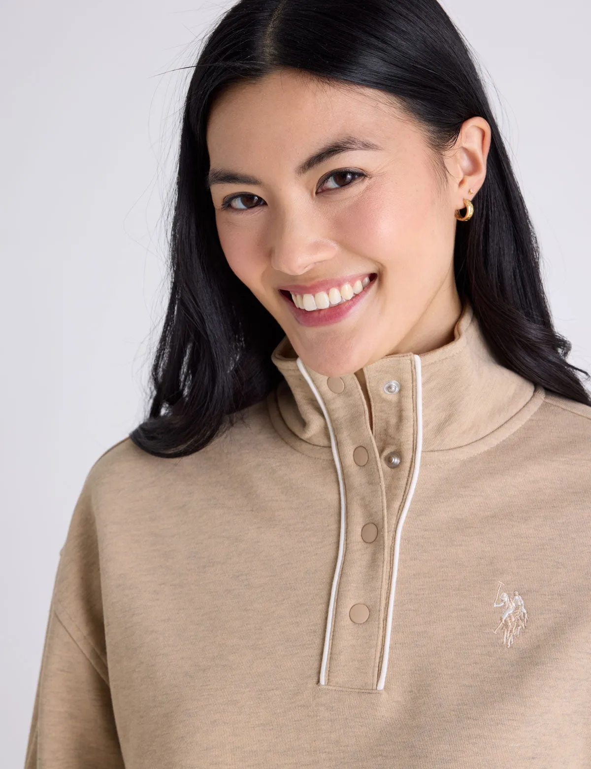 SNAP PLACKET PIPED FRENCH TERRY POPOVER sold by U.S. Polo Assn. product image thumbnail 2