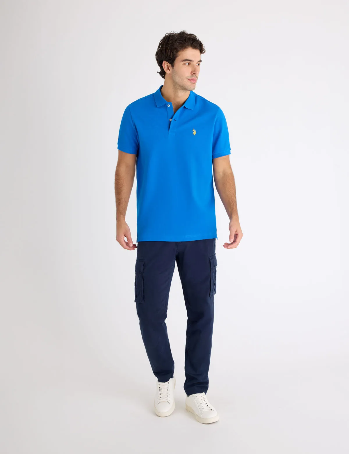 SOLID PIQUE SMALL LOGO POLO SHIRT sold by U.S. Polo Assn. product image thumbnail 3