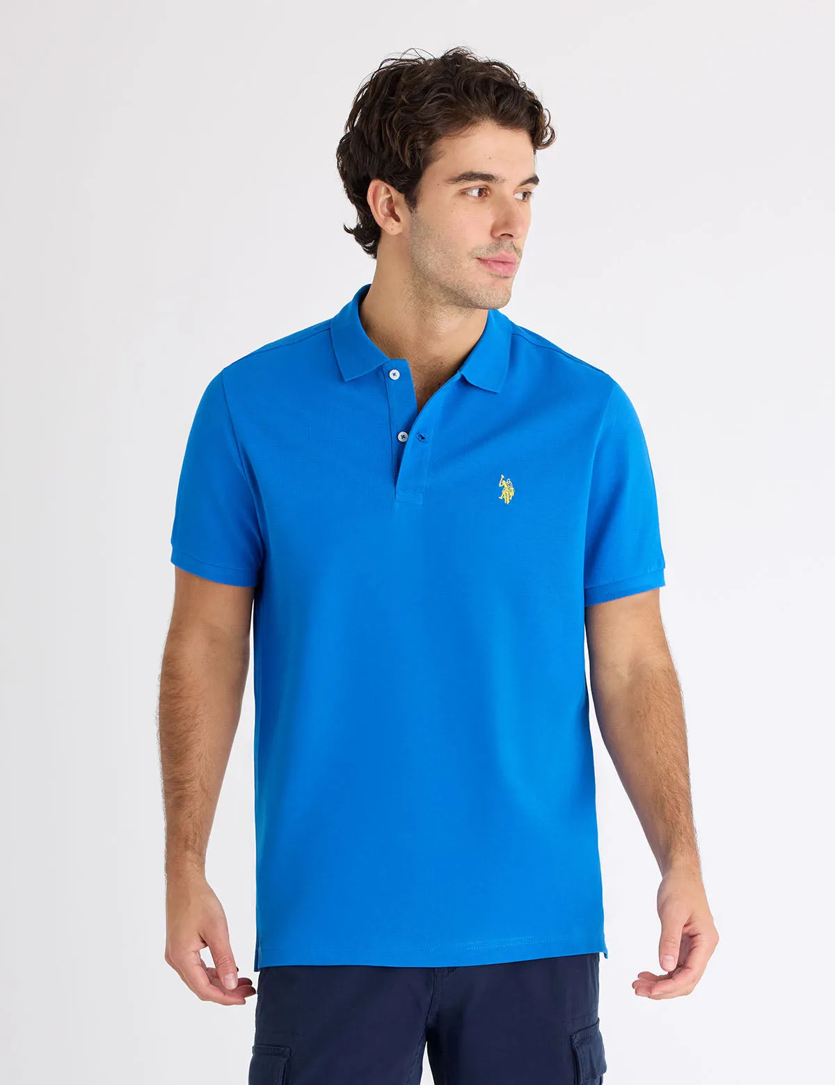SOLID PIQUE SMALL LOGO POLO SHIRT sold by U.S. Polo Assn.