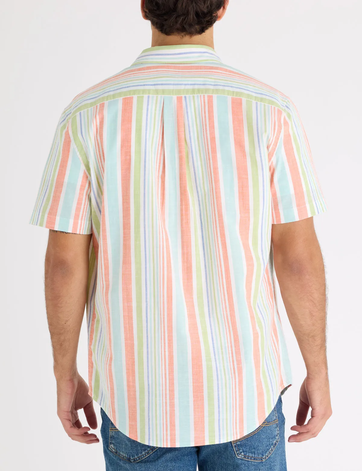 SHORT SLEEVE STRETCH SLUB POPLIN SHIRT sold by U.S. Polo Assn. product image thumbnail 4