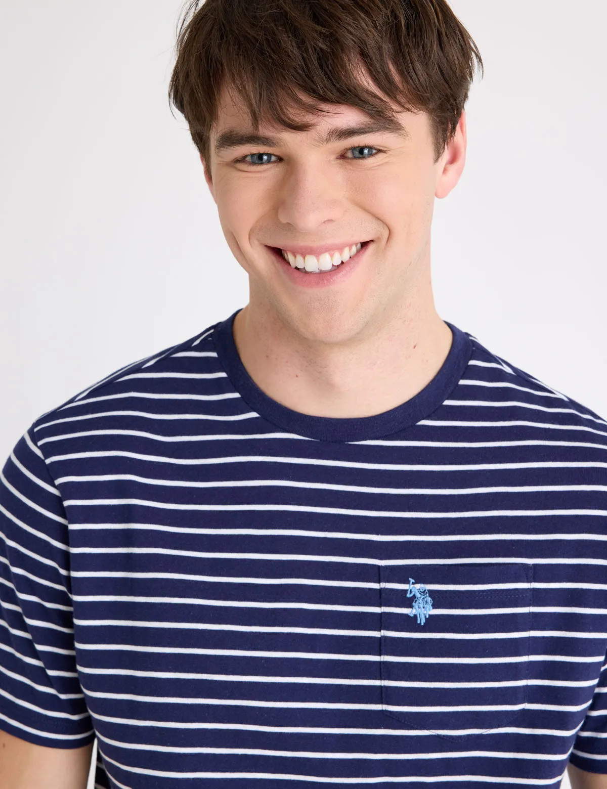 STRIPE JERSEY POCKET KNIT T-SHIRT WITH RIB BOTTOM sold by U.S. Polo Assn.