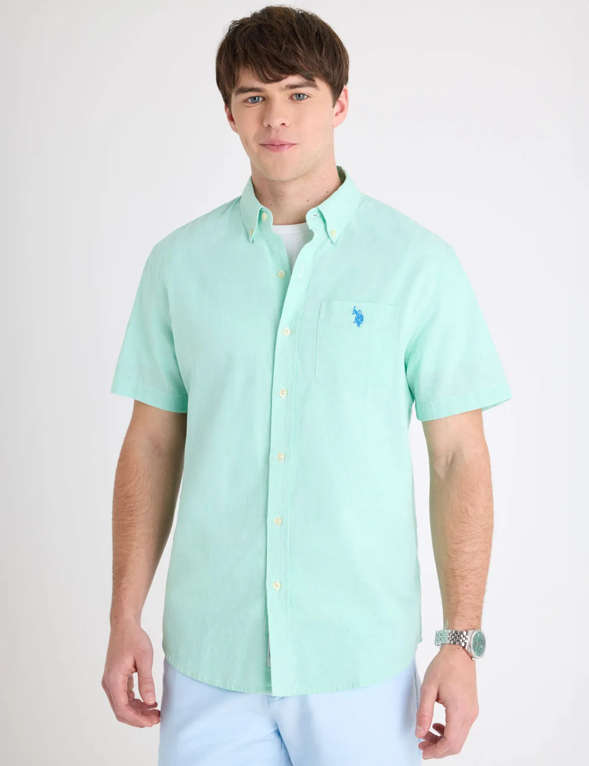 SHORT SLEEVE LINEN BLEND POCKET SHIRT sold by U.S. Polo Assn. product image thumbnail 5