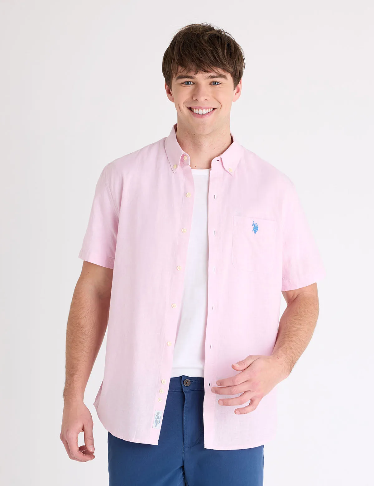 SHORT SLEEVE LINEN BLEND POCKET SHIRT sold by U.S. Polo Assn. product image thumbnail 2