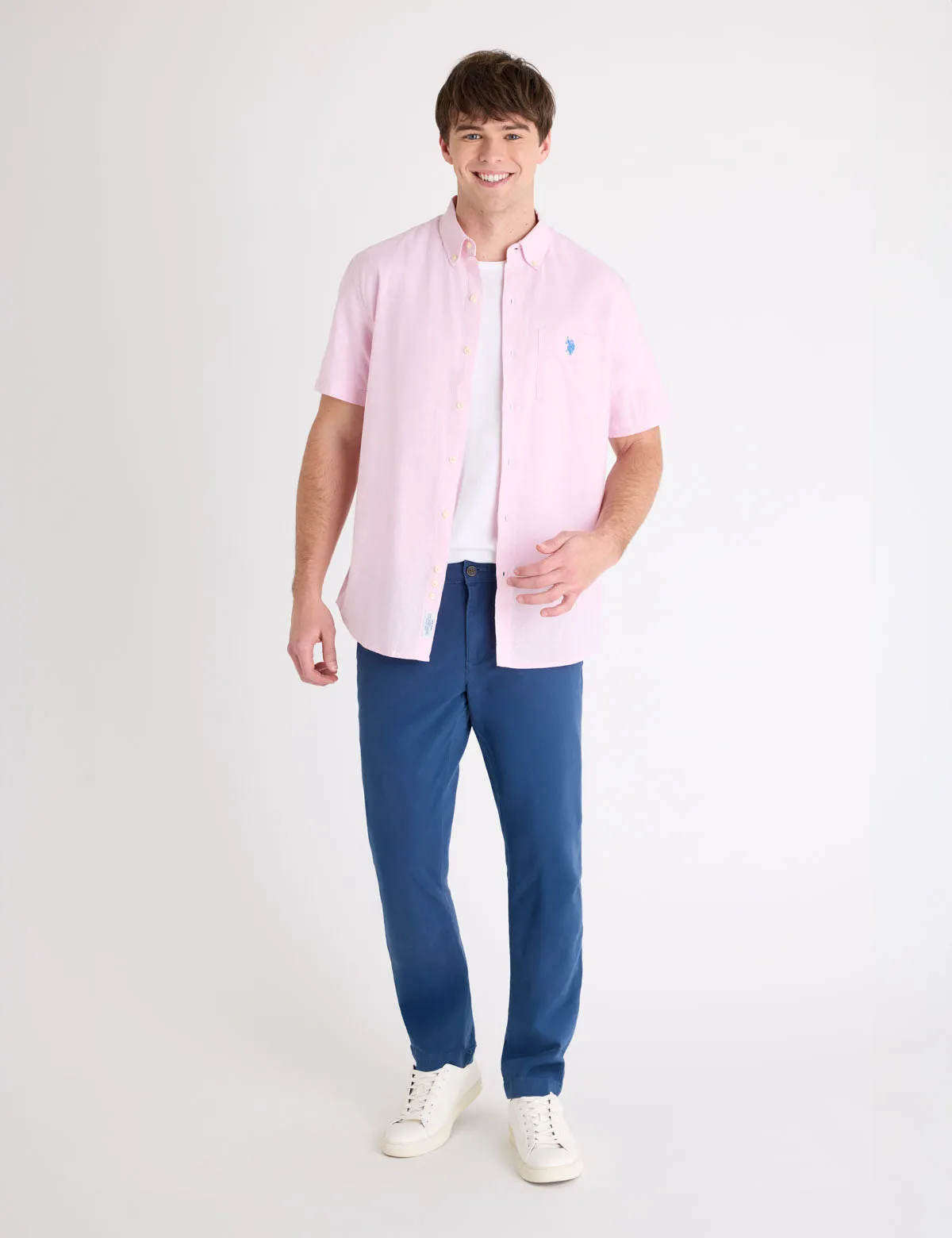 SHORT SLEEVE LINEN BLEND POCKET SHIRT sold by U.S. Polo Assn. product image thumbnail 3