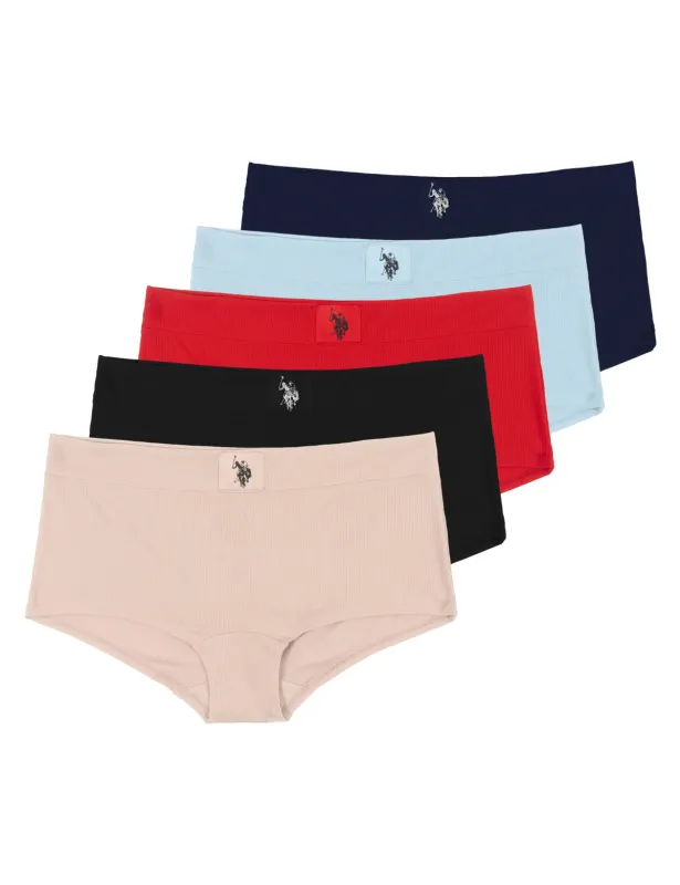 5PK RIBBED MICROFIBER BOYSHORTS made by U.S. Polo Assn.
