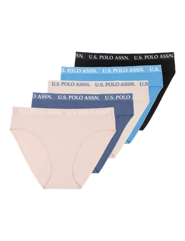 5PK COTTON SPAN HICUT BIKINIS made by U.S. Polo Assn.