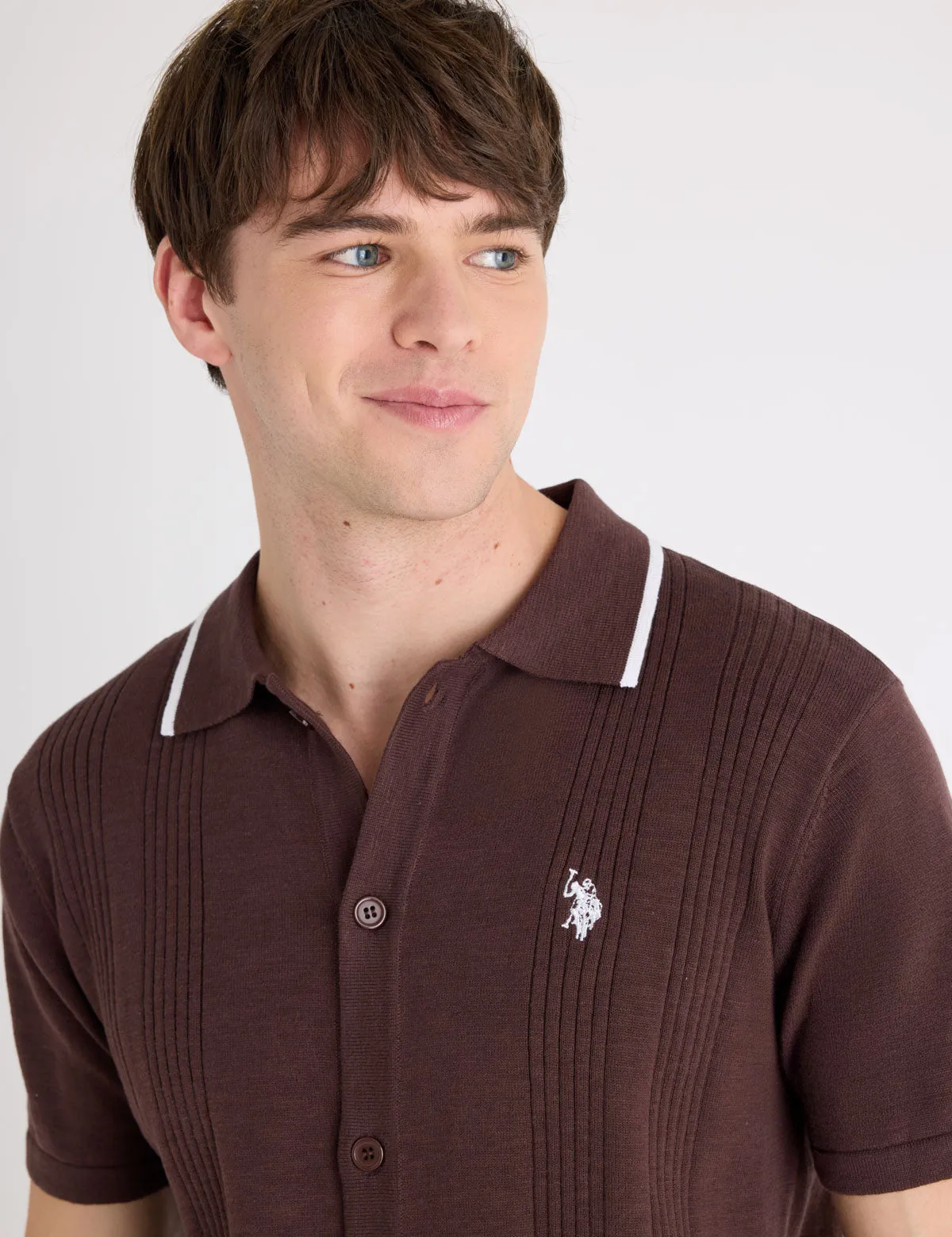 BUTTON FRONT COTTON SLUB POLO SHIRT sold by U.S. Polo Assn. product image thumbnail 2