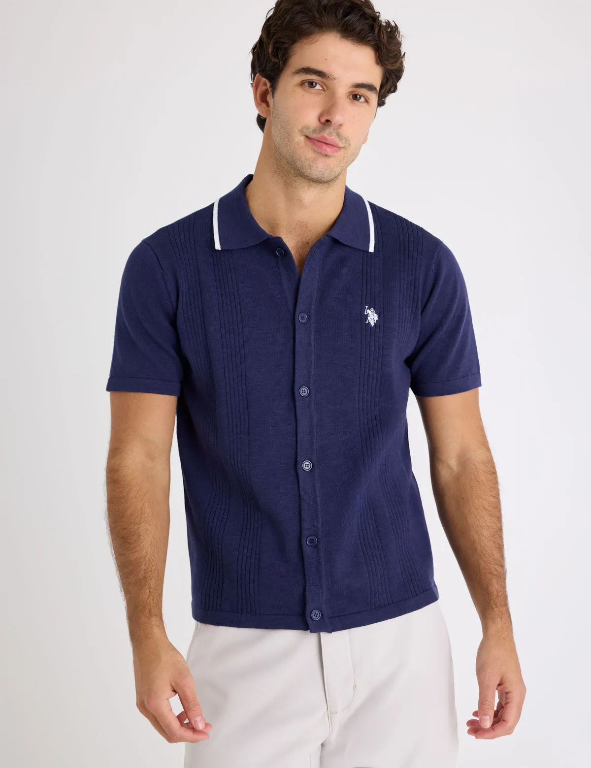 BUTTON FRONT COTTON SLUB POLO SHIRT sold by U.S. Polo Assn. product image thumbnail 5