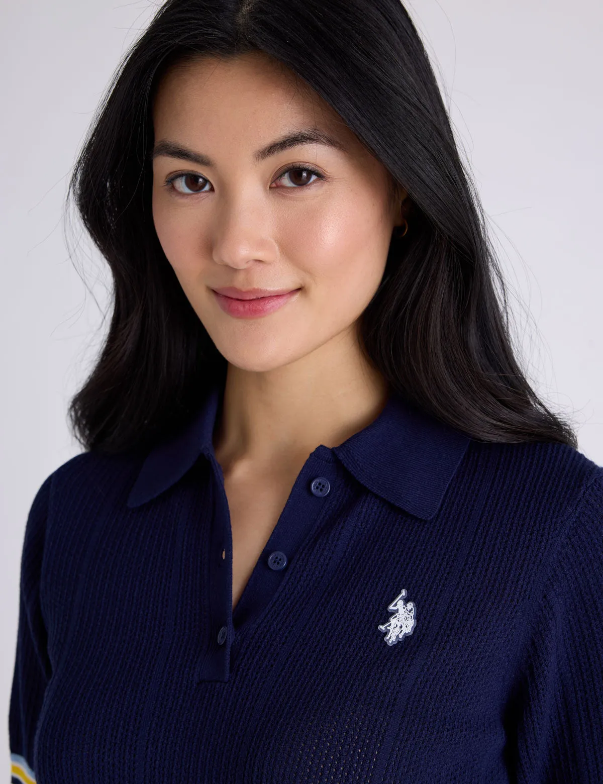 RELAXED SWEATER POLO SHIRT WITH RIBBED BAND sold by U.S. Polo Assn. product image thumbnail 2