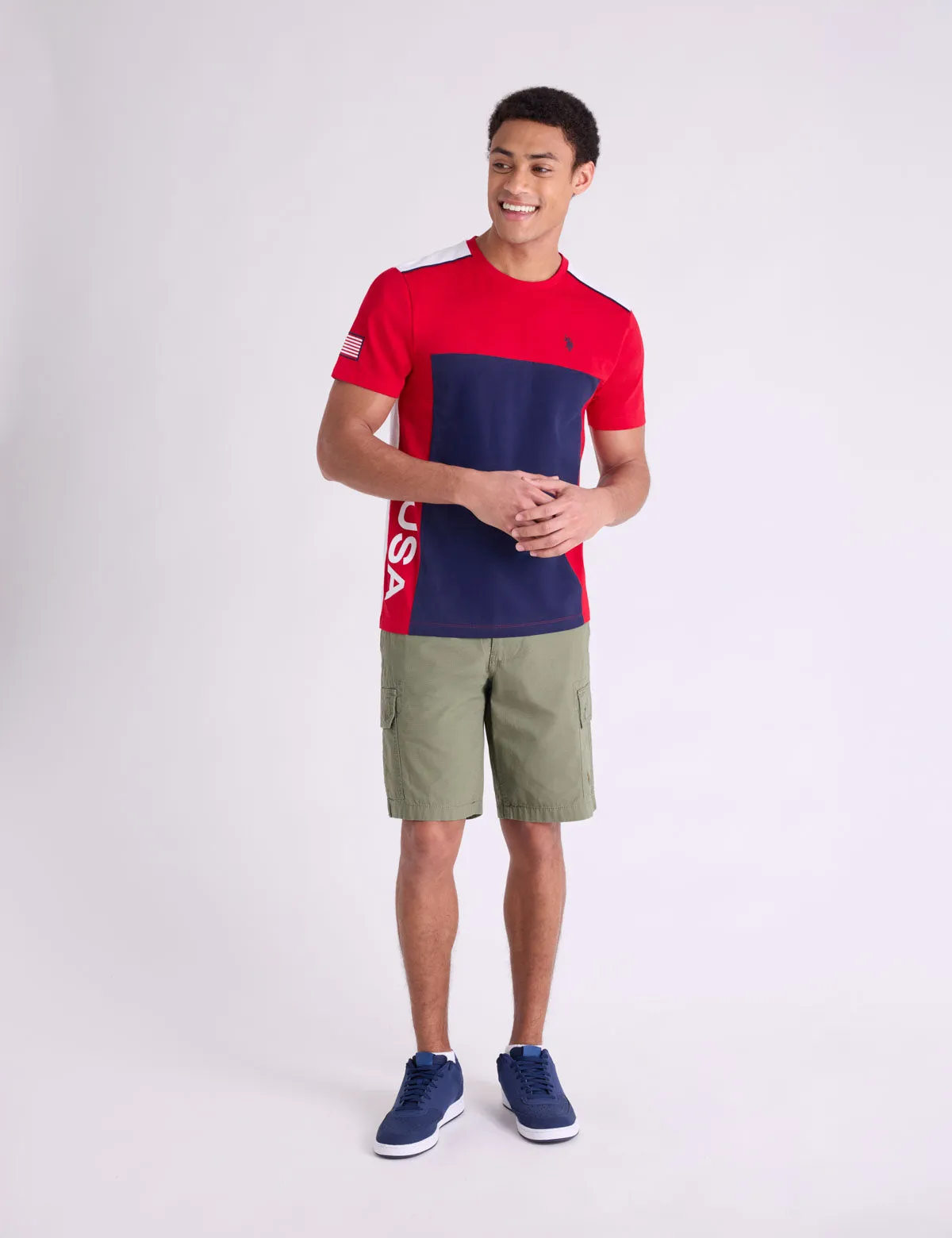 USA COLORBLOCK PRINTED JERSEY T-SHIRT sold by U.S. Polo Assn. product image thumbnail 5