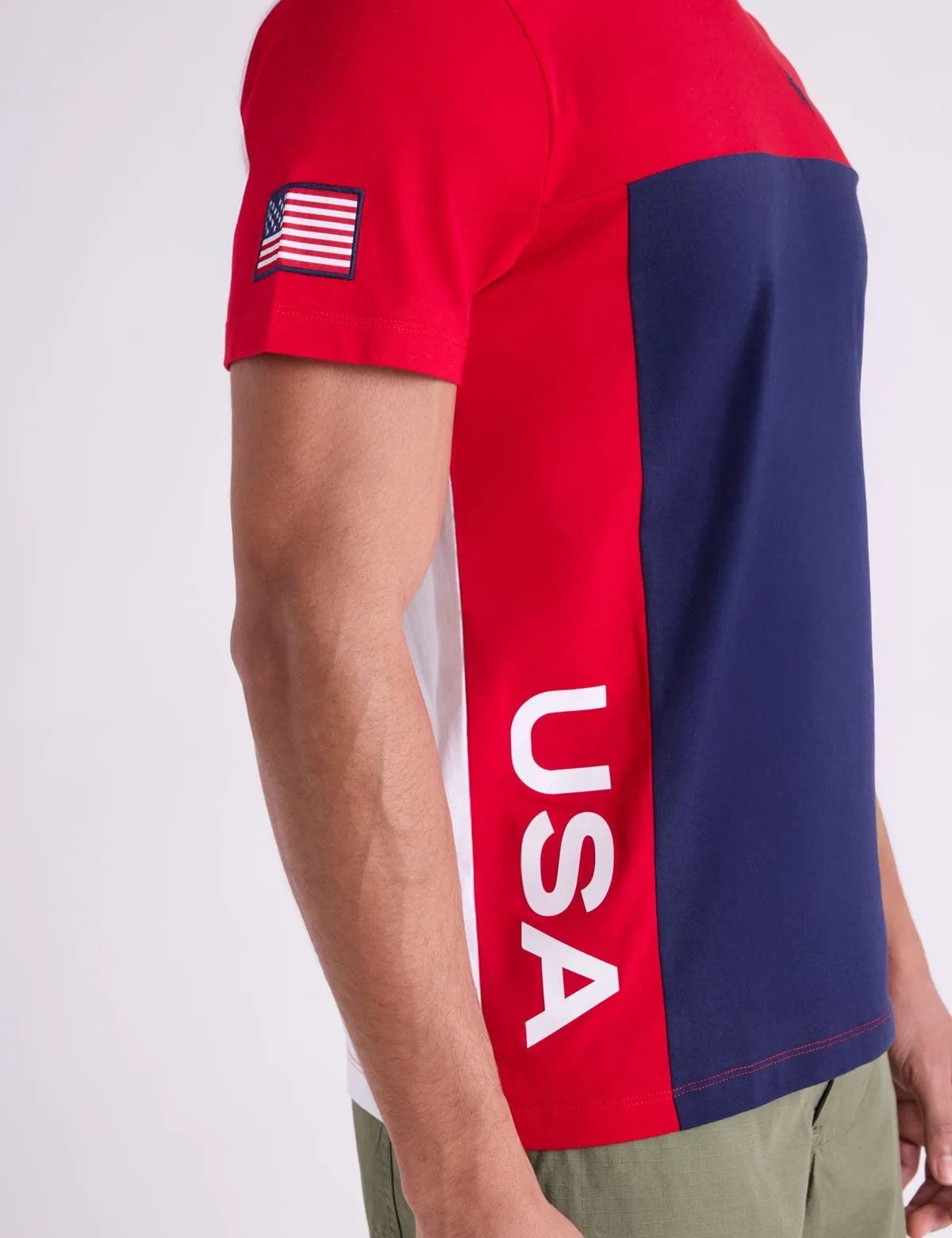 USA COLORBLOCK PRINTED JERSEY T-SHIRT sold by U.S. Polo Assn. product image thumbnail 2
