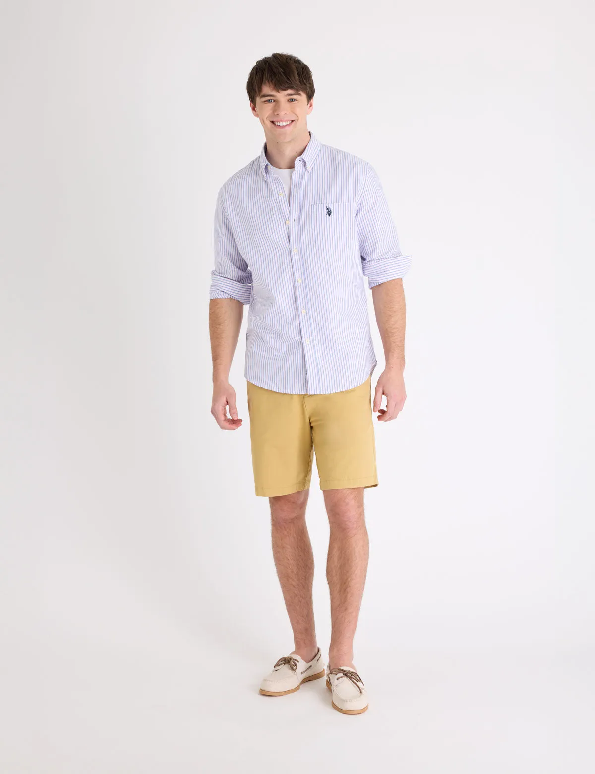 LONG SLEEVE DOUBLE STRIPE OXFORD SHIRT sold by U.S. Polo Assn. product image thumbnail 3