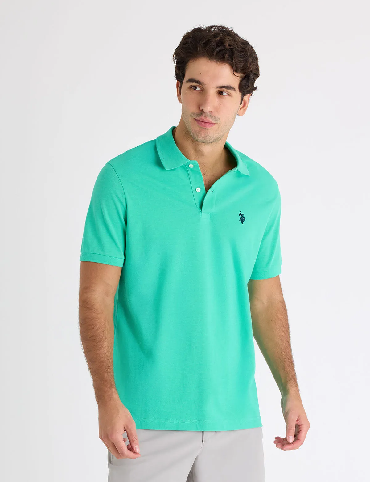 SOLID PIQUE SMALL LOGO POLO SHIRT sold by U.S. Polo Assn. product image thumbnail 3