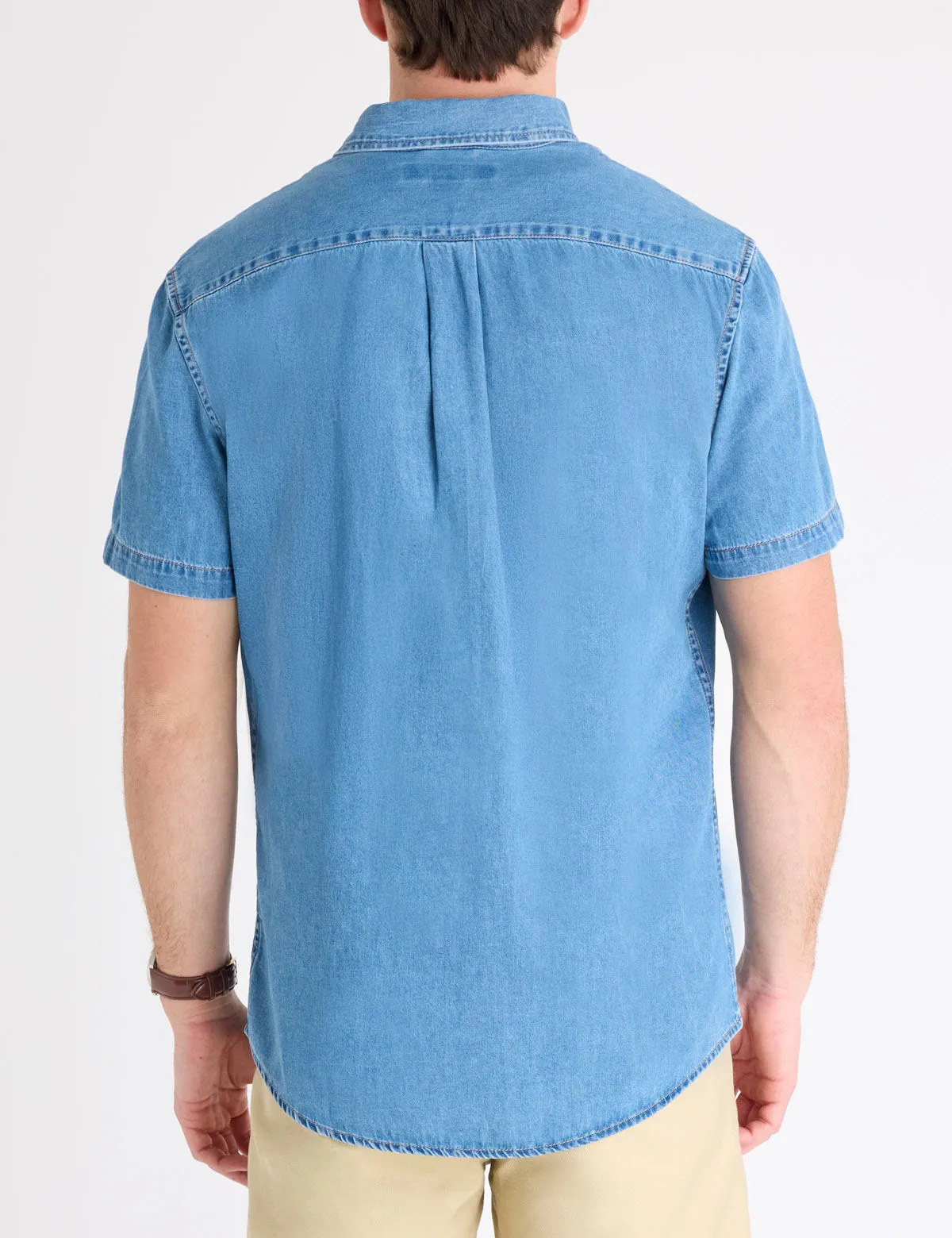 SHORT SLEEVE EMBROIDERED DENIM SHIRT sold by U.S. Polo Assn. product image thumbnail 4