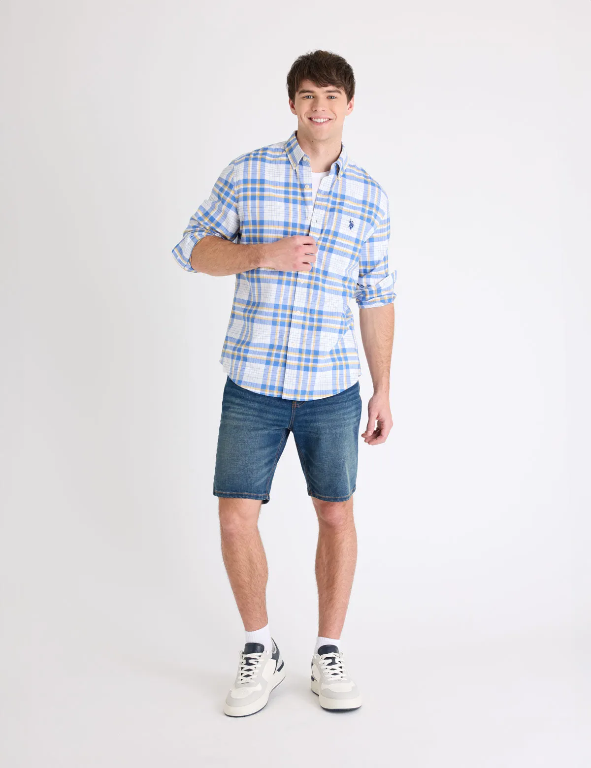 LONG SLEEVE PLAID SLUB POPLIN SHIRT sold by U.S. Polo Assn. product image thumbnail 2