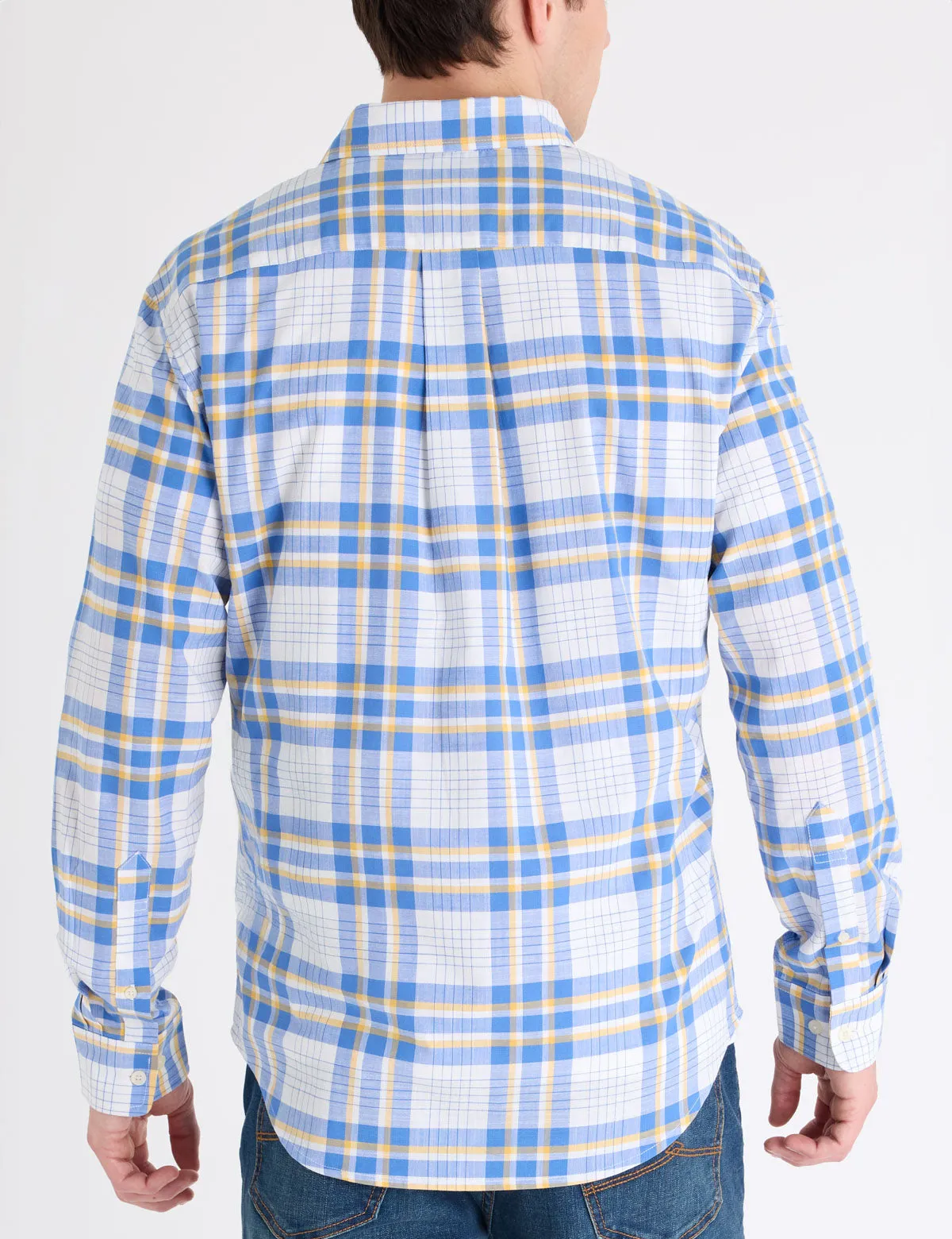 LONG SLEEVE PLAID SLUB POPLIN SHIRT sold by U.S. Polo Assn. product image thumbnail 3
