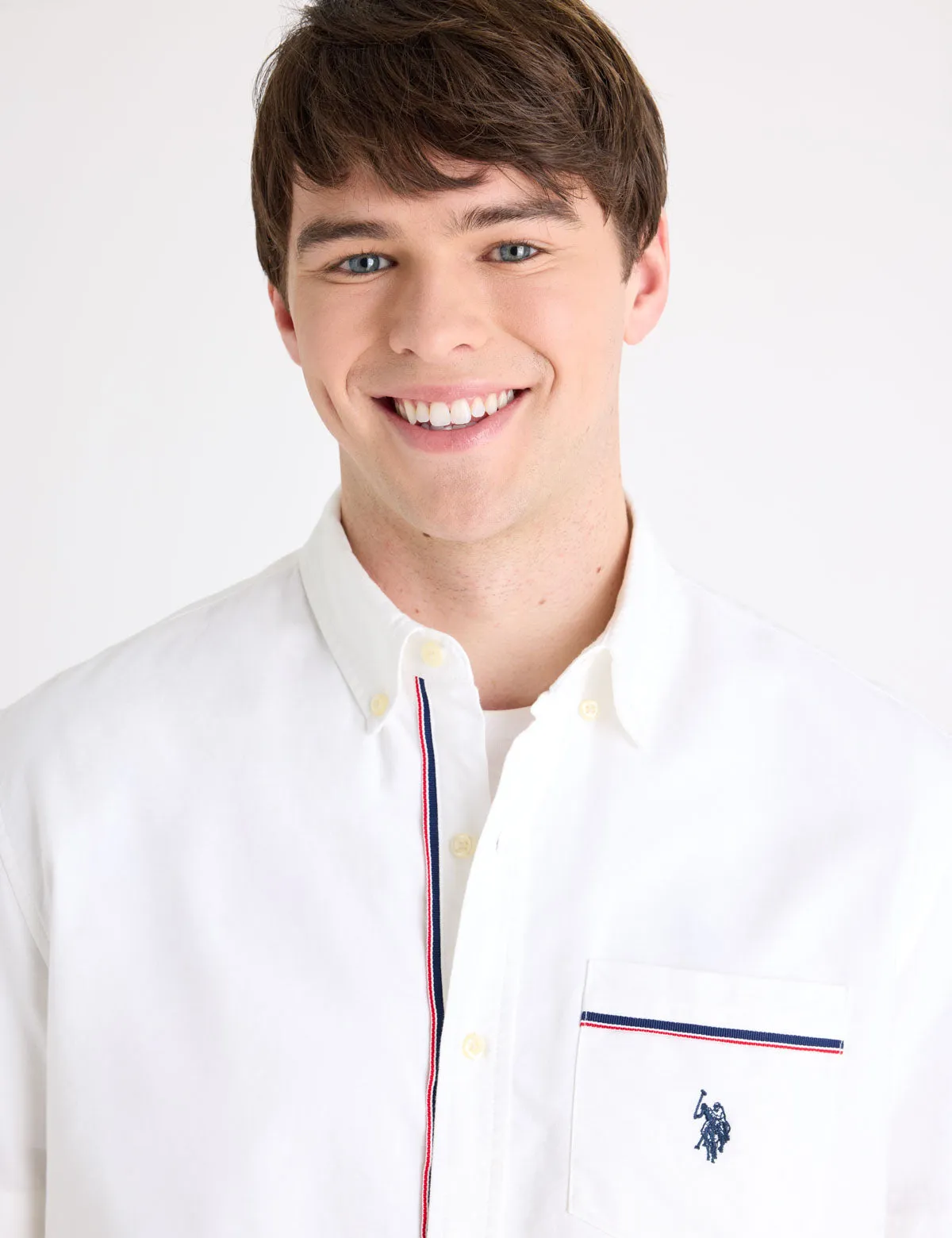 SHORT SLEEVE SIGNATURE STRIPE OXFORD SHIRT sold by U.S. Polo Assn. product image thumbnail 2