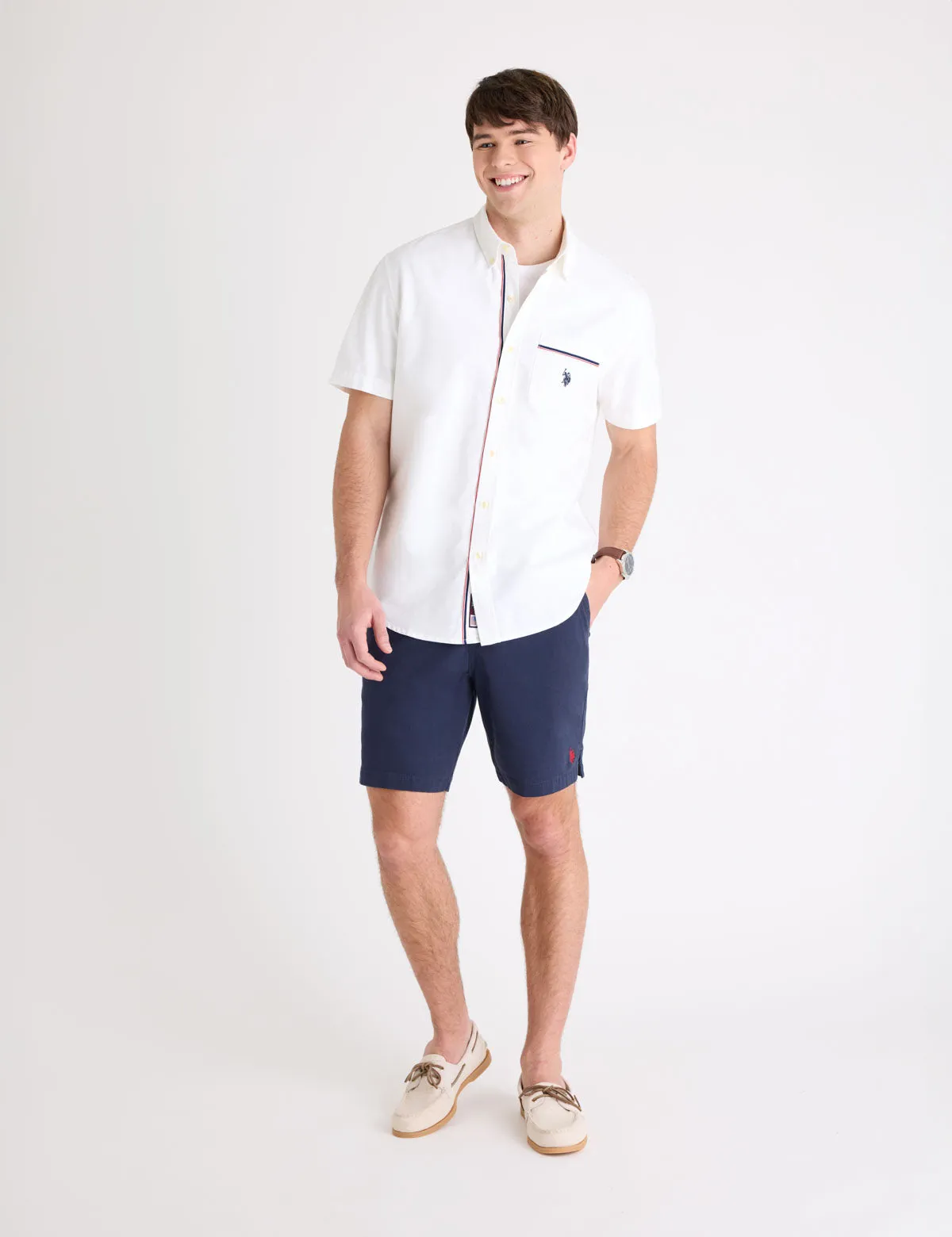 SHORT SLEEVE SIGNATURE STRIPE OXFORD SHIRT sold by U.S. Polo Assn. product image thumbnail 3