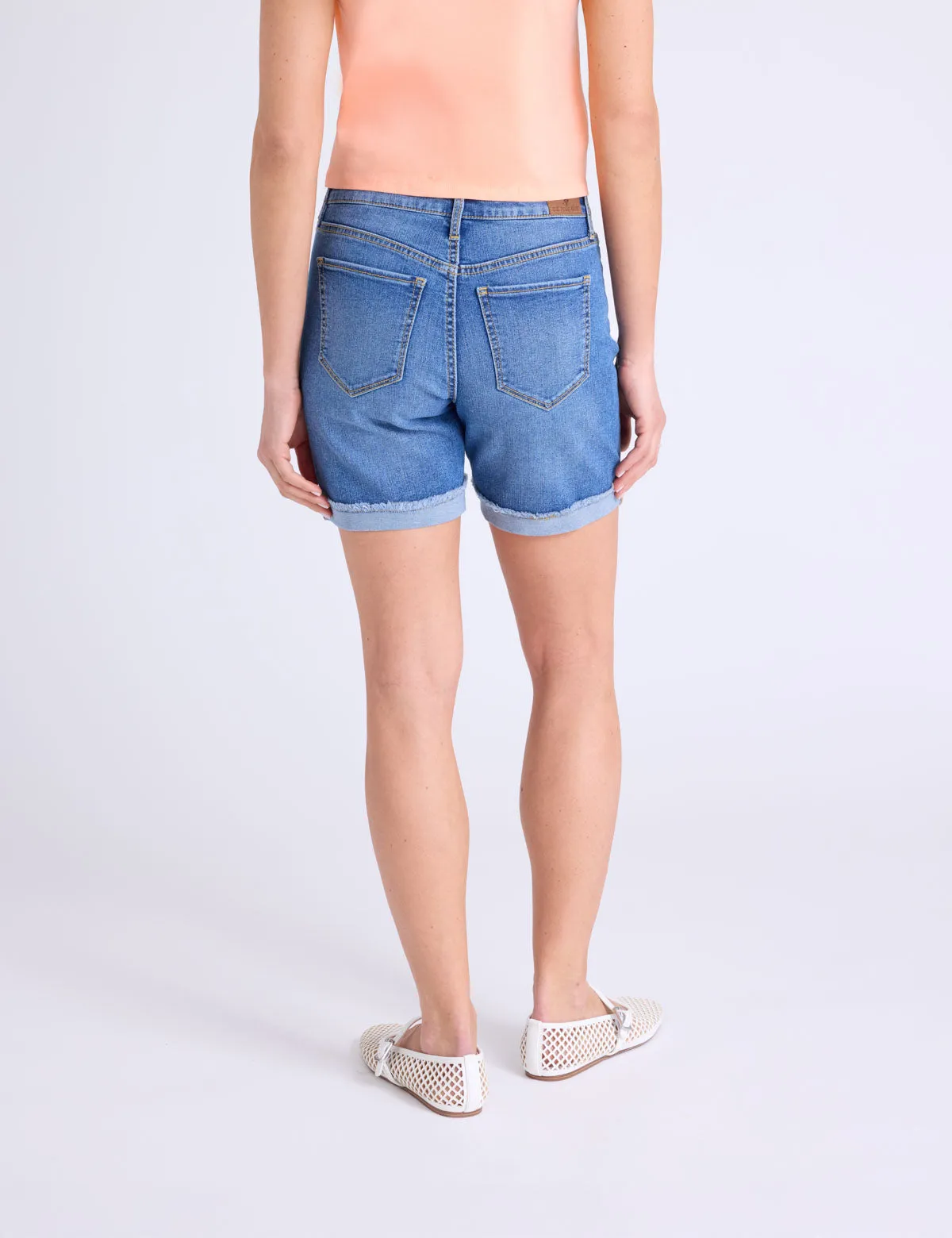 7" MID RISE MEDIUM WASH DENIM BERMUDA SHORTS sold by U.S. Polo Assn. product image thumbnail 4