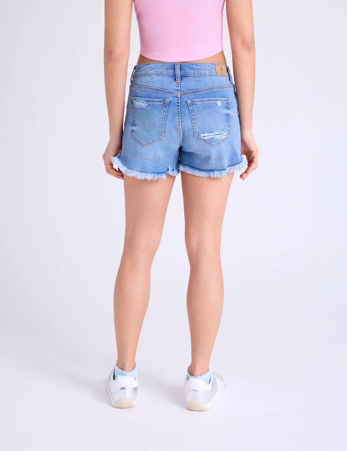 4" MEDIUM WASH EXTREME FRAY SHORTS sold by U.S. Polo Assn. product image thumbnail 5