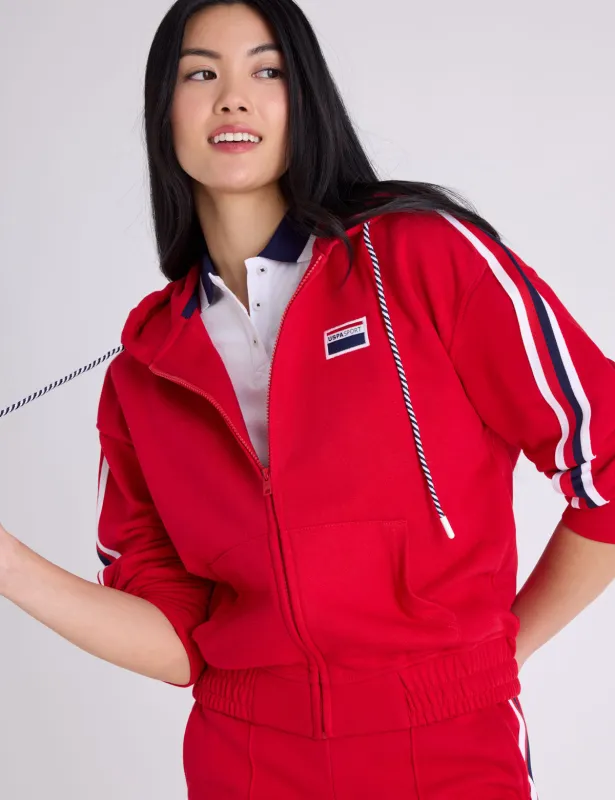 SIGNATURE STRIPE USPA SPORT ZIP HOODIE made by U.S. Polo Assn.