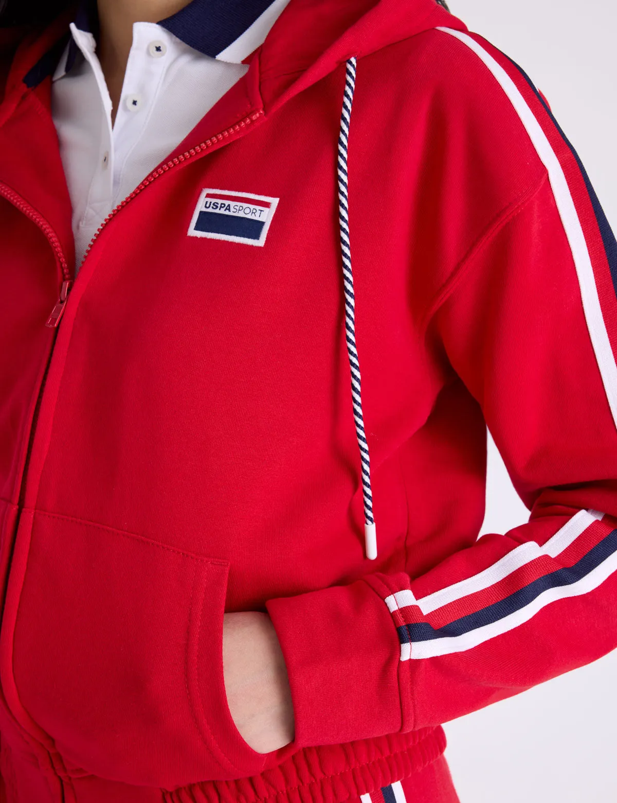 SIGNATURE STRIPE USPA SPORT ZIP HOODIE sold by U.S. Polo Assn. product image thumbnail 4