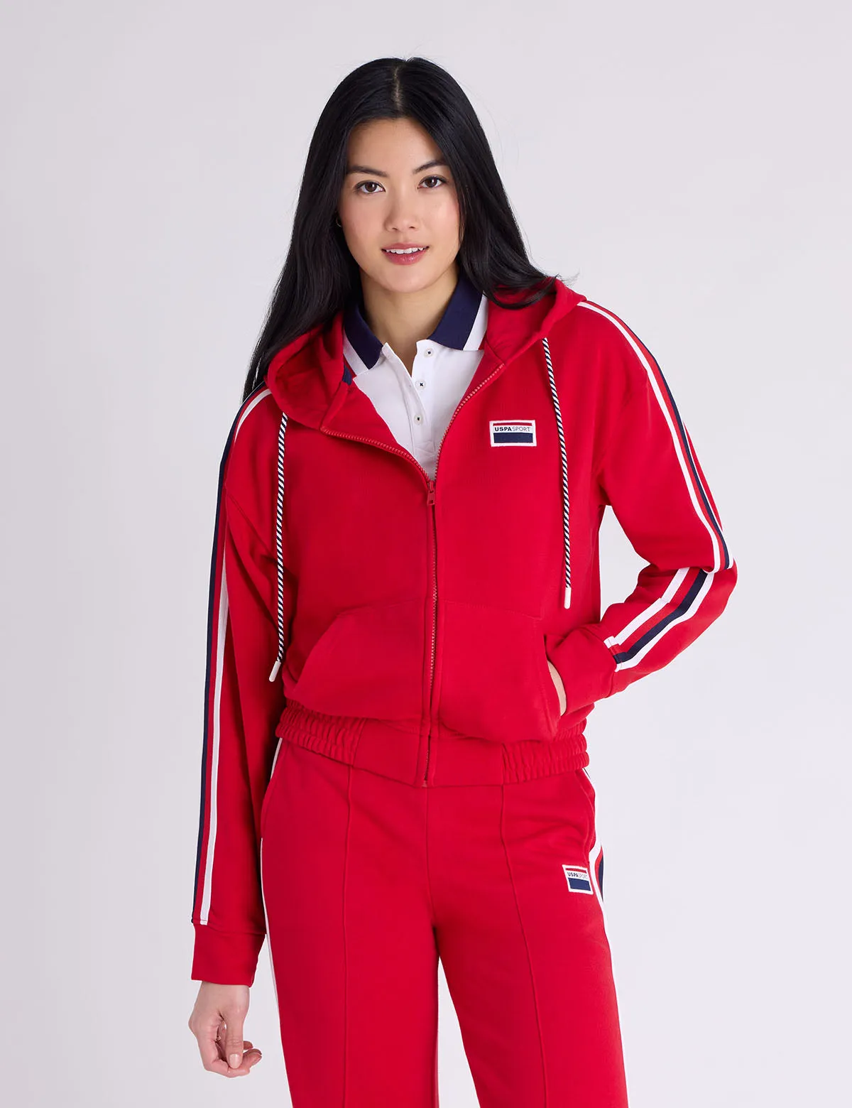 SIGNATURE STRIPE USPA SPORT ZIP HOODIE sold by U.S. Polo Assn. product image thumbnail 2
