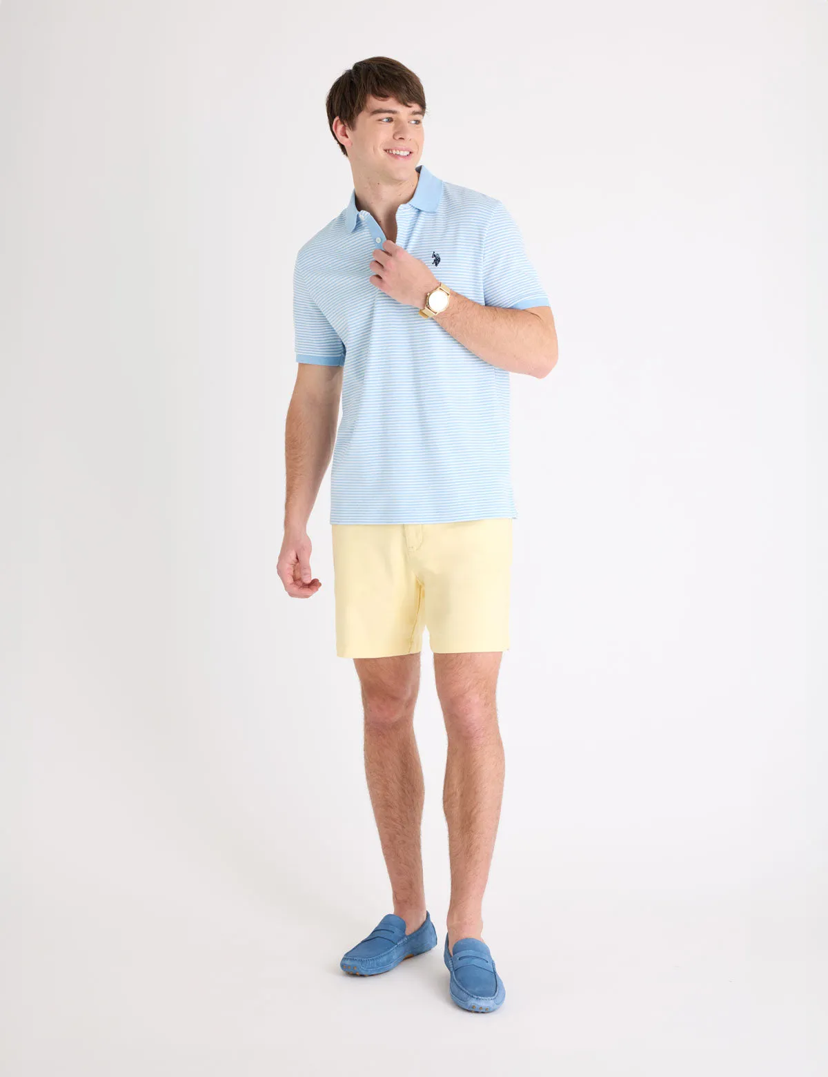 YARN DYE STRIPE INTERLOCK POLO SHIRT sold by U.S. Polo Assn. product image thumbnail 3