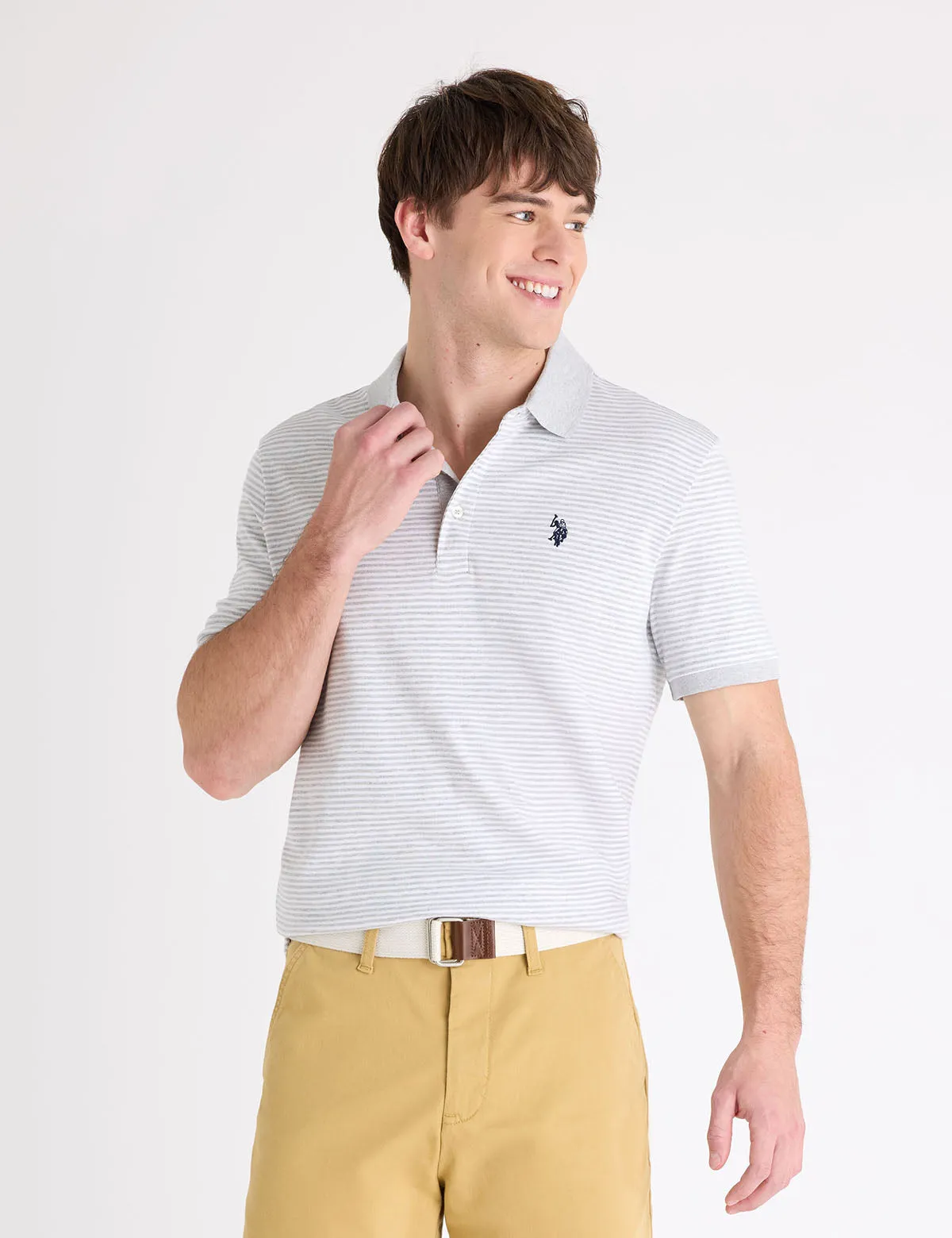 YARN DYE STRIPE INTERLOCK POLO SHIRT sold by U.S. Polo Assn. product image thumbnail 5