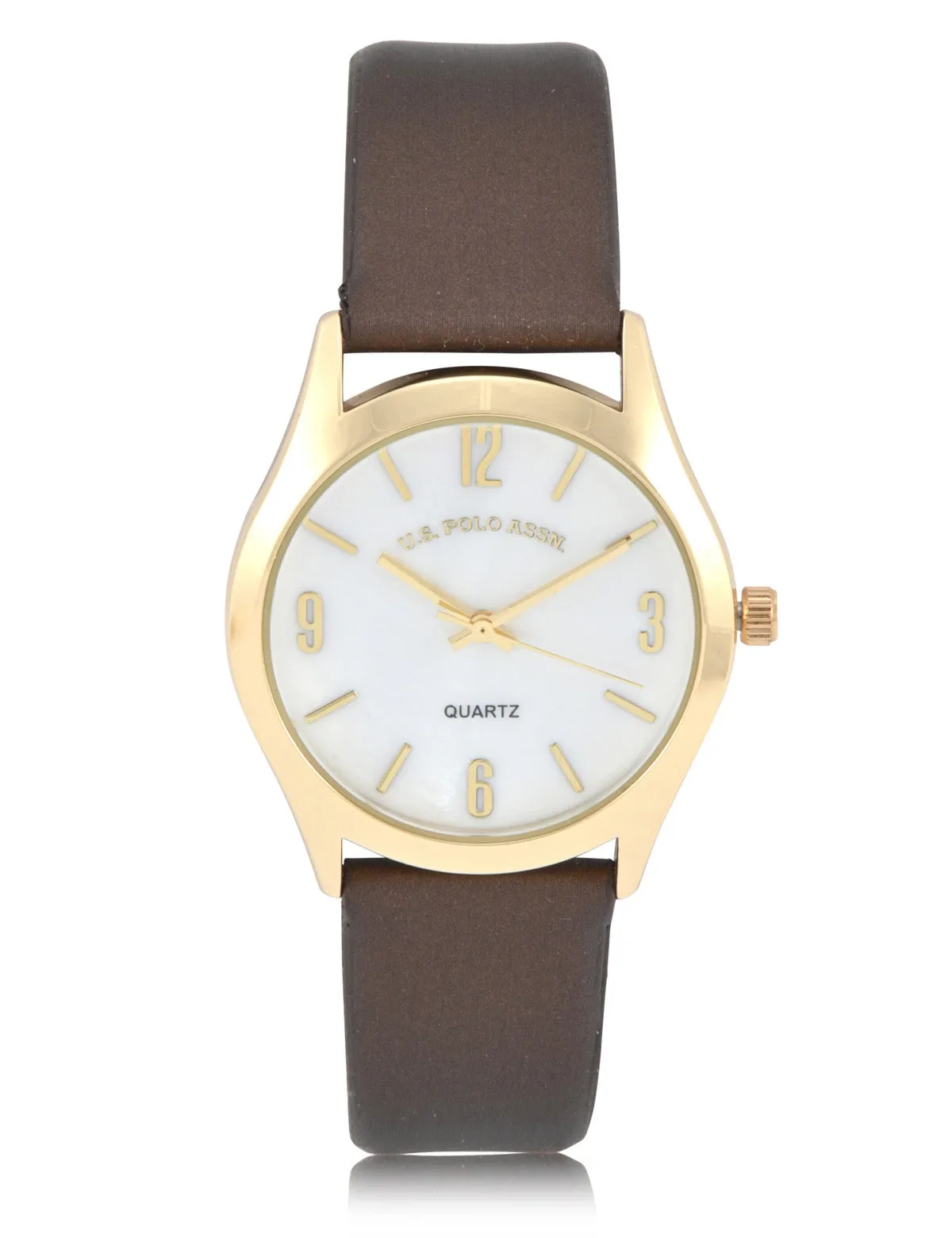 LADIES BROWN STRAP WATCH WITH GOLD ACCENT sold by U.S. Polo Assn.
