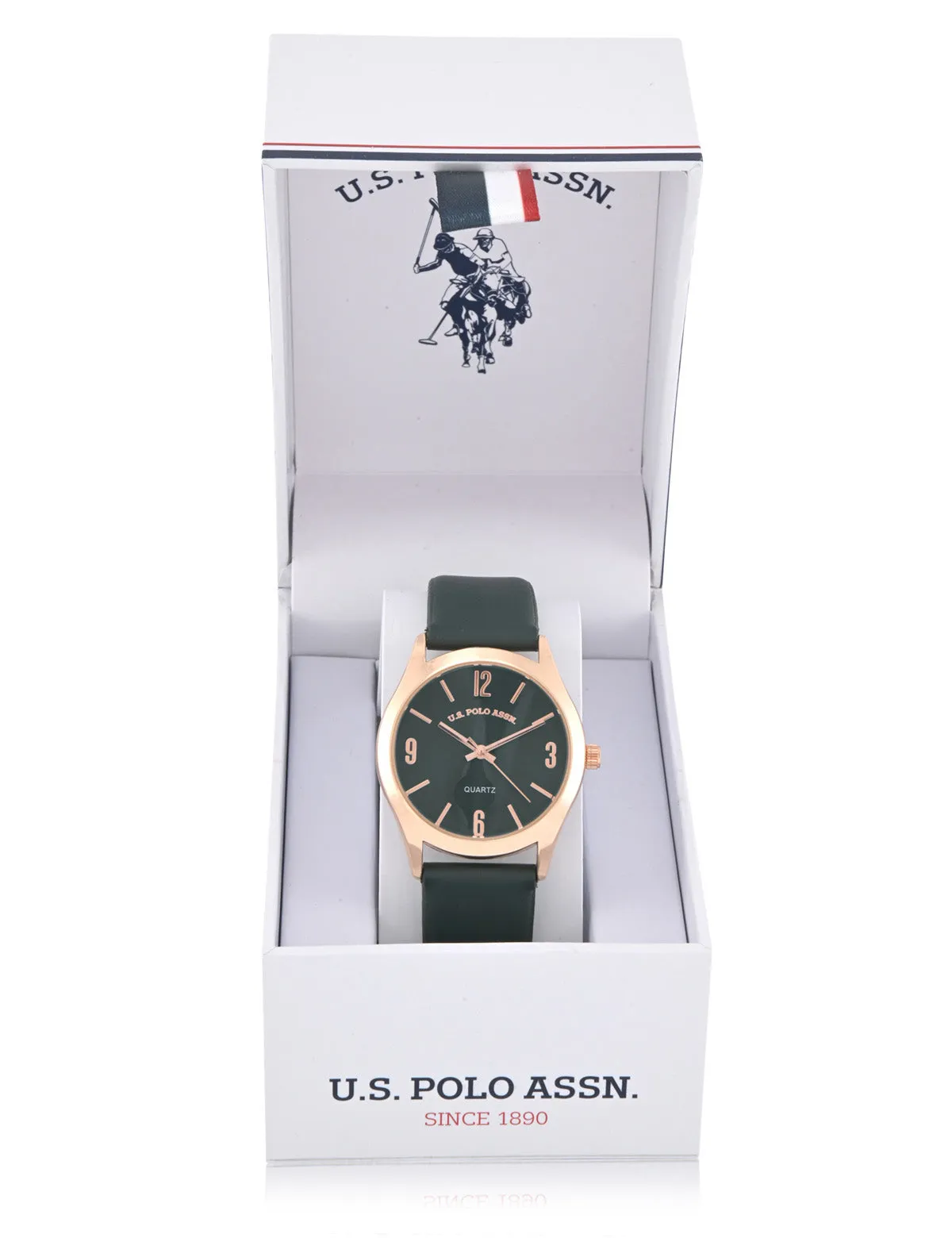 LADIES GREEN STRAP WATCH WITH GOLD ACCENT sold by U.S. Polo Assn. product image thumbnail 2