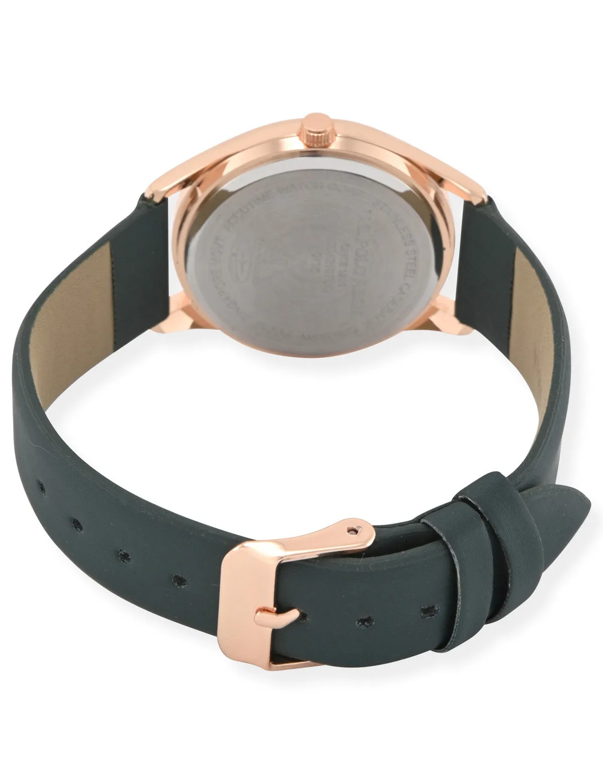 LADIES GREEN STRAP WATCH WITH GOLD ACCENT sold by U.S. Polo Assn. product image thumbnail 3