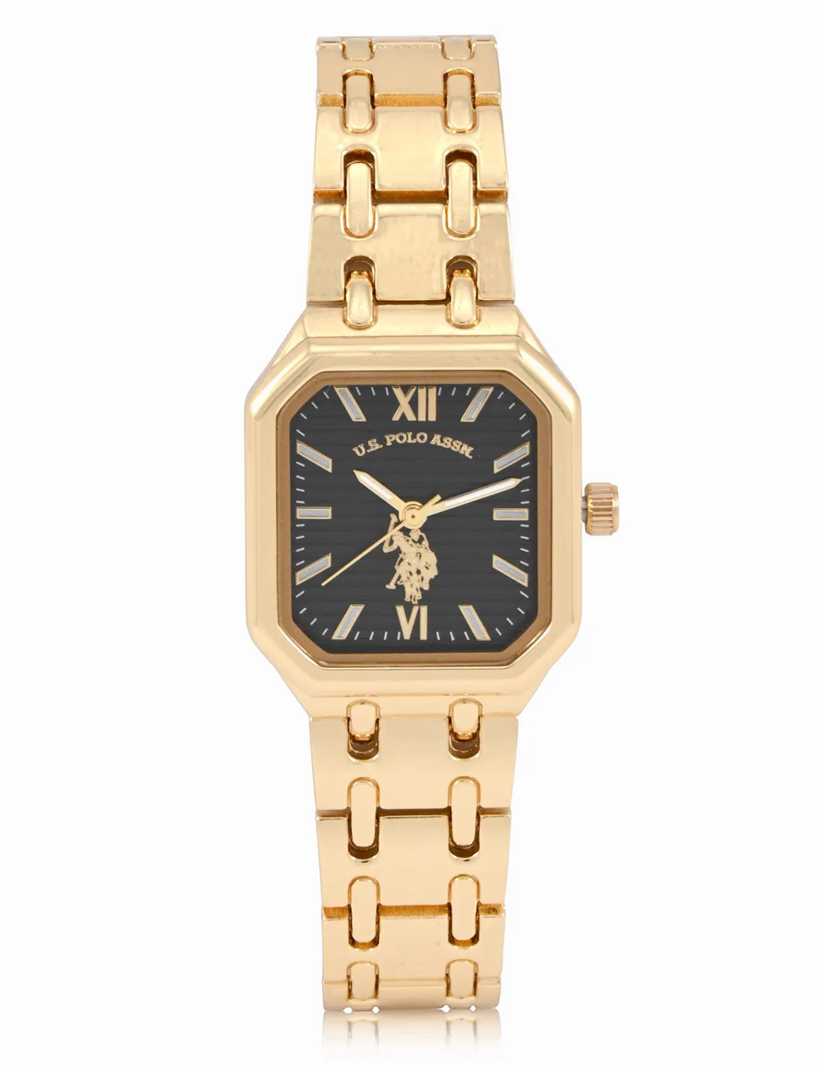 HIS AND HERS GOLD SQUARE LINK WATCH SET sold by U.S. Polo Assn. product image thumbnail 4