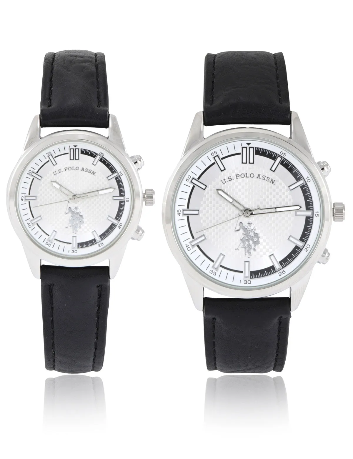 HIS AND HERS CLASSIC BLACK STRAP WATCH SET sold by U.S. Polo Assn. product image thumbnail 2