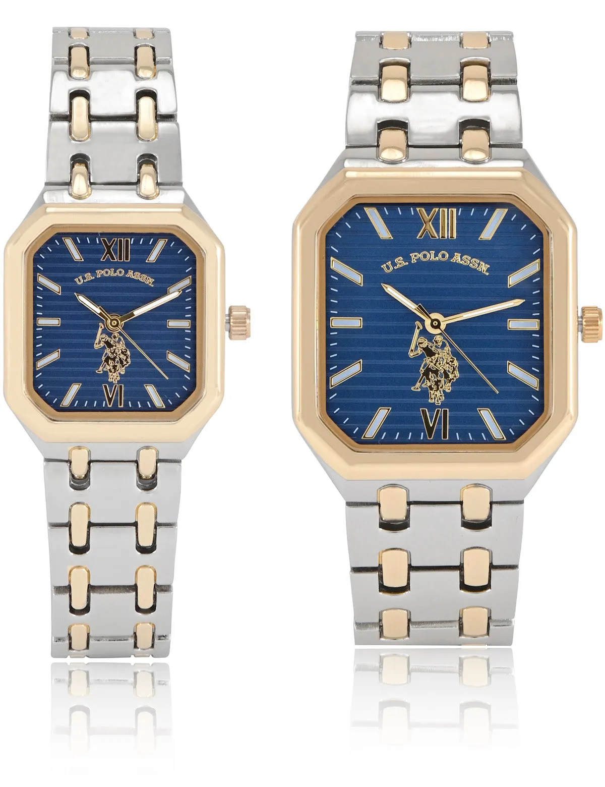 HIS AND HERS TWO TONE SILVER AND GOLD WATCH SET sold by U.S. Polo Assn. product image thumbnail 2