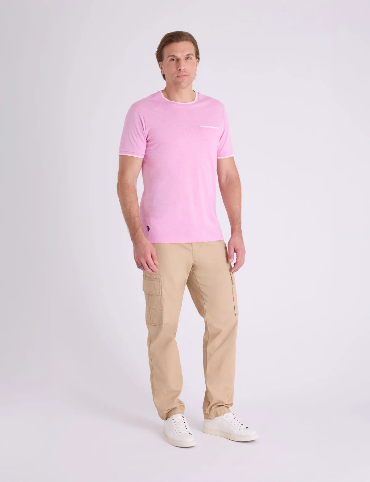 YARN DYE TIPPED T-SHIRT WITH CHEST POCKET sold by U.S. Polo Assn. product image thumbnail 4