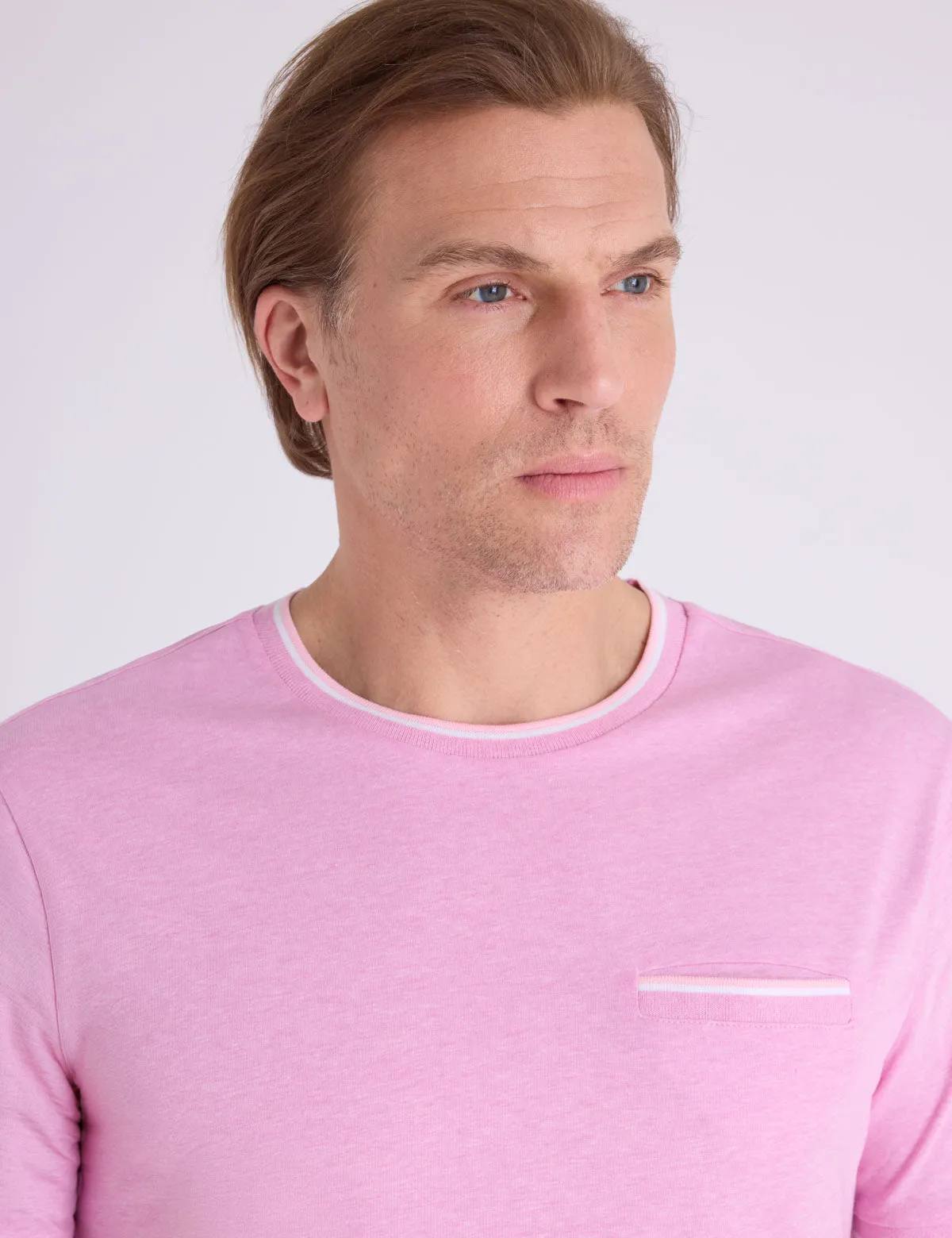 YARN DYE TIPPED T-SHIRT WITH CHEST POCKET sold by U.S. Polo Assn. product image thumbnail 3