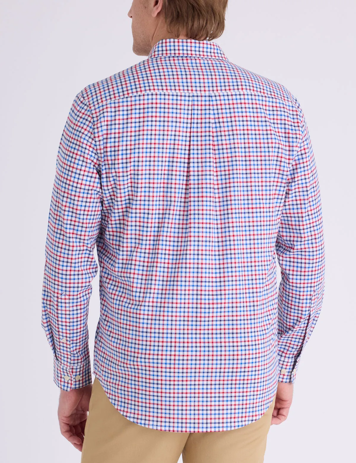 LONG SLEEVE PLAID STRETCH SLUB POPLIN SHIRT sold by U.S. Polo Assn. product image thumbnail 2