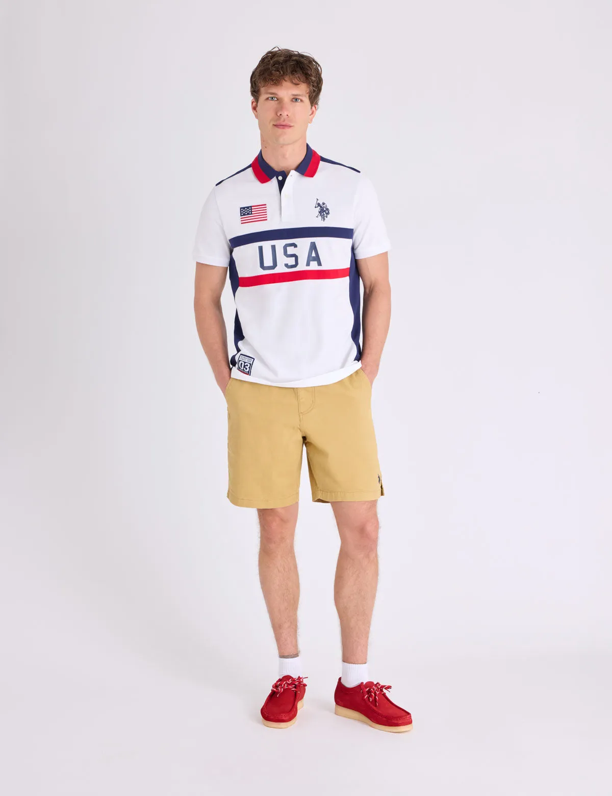 COLORBLOCK AMERICANA APPLIQUE PIQUE POLO SHIRT sold by U.S. Polo Assn. product image thumbnail 3