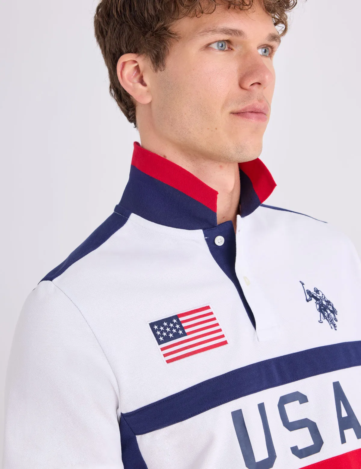 COLORBLOCK AMERICANA APPLIQUE PIQUE POLO SHIRT sold by U.S. Polo Assn. product image thumbnail 2